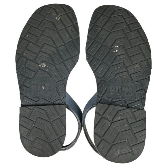 PONS Avarcas Menorca Spain Sandals Blue Leather Peep Toe Slingback Women’s 10 - Picture 6 of 8